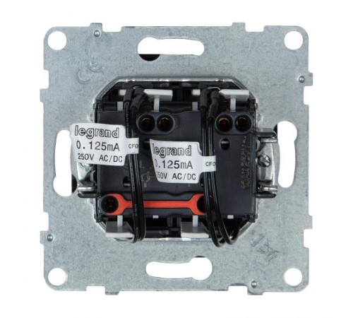 SUNO Выключатель двухклавишный 10АХ 250В с подсветкой/индикацией. Безвинтовые зажимы. Цвет "Антрацит"  721415  Legrand