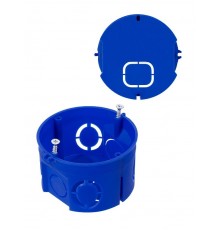 Установочная коробка СП D68х42 мм, саморезы, без стыковочных узлов, синяя, IP20,   SQ1402-1138  TDM