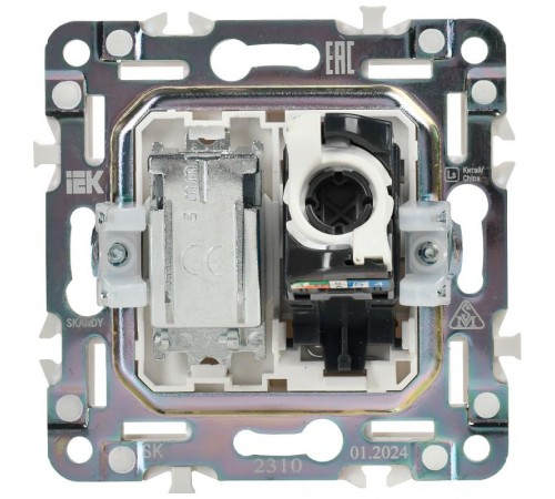 SKANDY Розетка двойная TV+RJ45 кат.5E SK-A14Bl черный  SK-AK20-1-K02  IEK