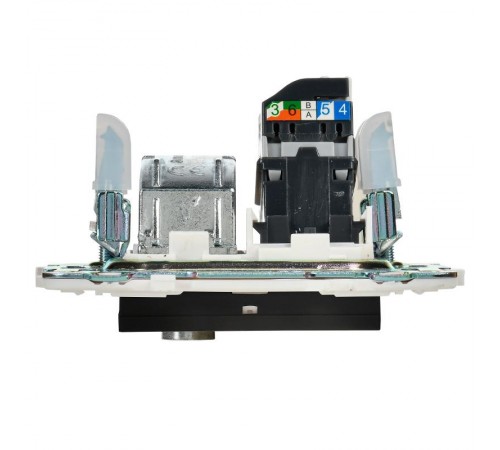 SKANDY Розетка двойная TV+RJ45 кат.5E SK-A14Bl черный  SK-AK20-1-K02  IEK