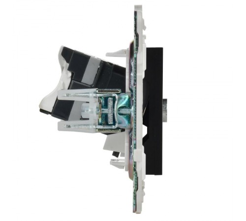 SKANDY Розетка двойная TV+RJ45 кат.5E SK-A14Bl черный  SK-AK20-1-K02  IEK