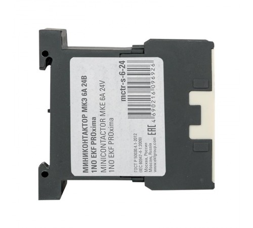 Миниконтактор МКЭ 6А 24В 1NO EKF PROxima  Mctr-s-6-24  EKF