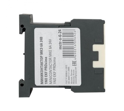 Миниконтактор МКЭ 6А 24В 1NO EKF PROxima  Mctr-s-6-24  EKF