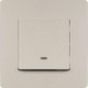 Etika Слоновая кость Выключатель 1-клавишный с подсветкой, 10А, винтовые клеммы  672303  Legrand