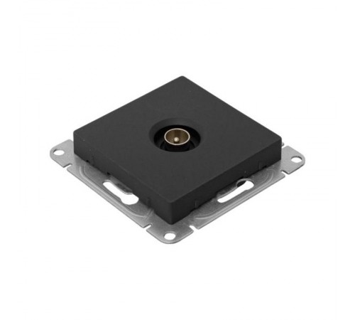 Механизм розетки TV, одиночная, чёрный Эпика EKF  UP1-SOB-TV-1  EKF