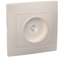КВАРТА Кремовый Розетка 1-местная телефонная РТ10-ККм  ETK10-K33-DM  GENERICA