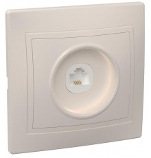 КВАРТА Кремовый Розетка 1-местная телефонная РТ10-ККм  ETK10-K33-DM  GENERICA