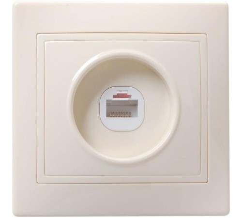 КВАРТА Кремовый Розетка 1-местная телефонная РТ10-ККм  ETK10-K33-DM  GENERICA