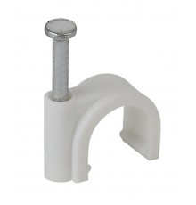 Скоба 7мм круглая пластиковая (50шт) (400/9600)  Б0038892  ЭРА