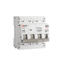 Выключатель автоматический дифференциального тока АВДТ-63N 3P+N 25А 10мА C тип A электронный 6кА PROXIMA  D63N46EA25C10  EKF