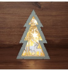 Деревянная фигурка с подсветкой "Елочка" 20х6,5х29 см  504-025  NEON-NIGHT