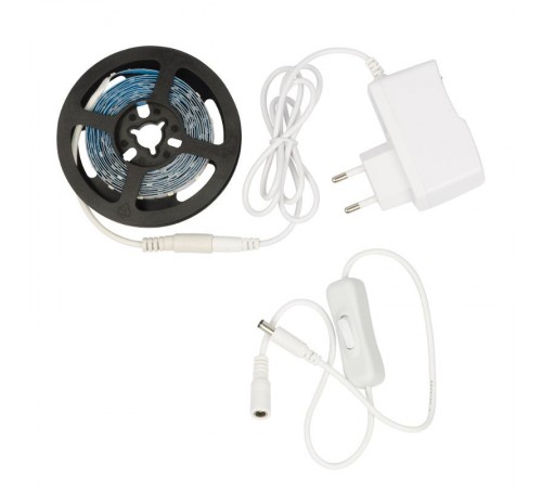 Комплект светодиодная лента 25м IP20 теплый белый свет, адаптер 24Вт ULS-Q721 2835-60LED/m-IP20-25M-WW RRP24C00  UL-00000642  Volpe