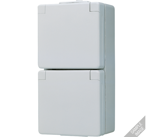 Штепсельная розетка SCHUKO для накладного монтажа двойная, с полем для надписи IP44  622NAW  Jung