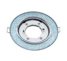 Светильник встраиваемый GX53R-R22L-crystal под лампу GX53 с подсветкой 230B Голубой/Хром  4690612016535  IN HOME