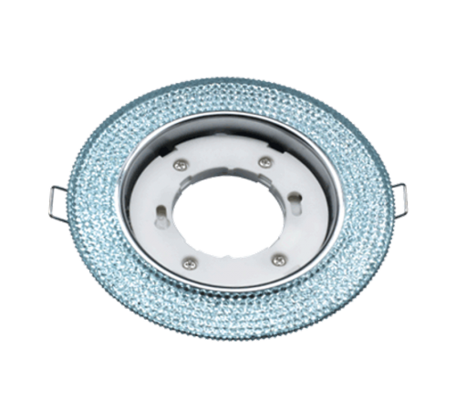 Светильник встраиваемый GX53R-R22L-crystal под лампу GX53 с подсветкой 230B Голубой/Хром  4690612016535  IN HOME