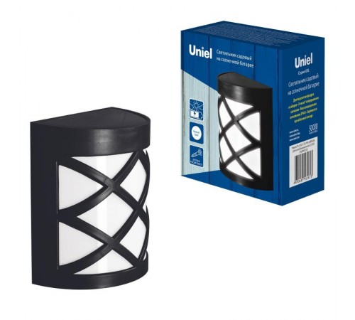 Светильник USL-F-155/PM110 BRUSSEL 6LED бел. свет 1хAA настенный на солнечной батарее Ni-Mh аккум. в компл. IP44  UL-00009371 Uniel