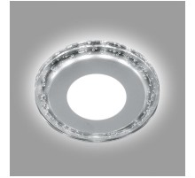 Светильник светодиодный встраиваемый круг AL2330, 6W, 480 Lm, 4000К и подсветка 4000К, белый  29584  FERON