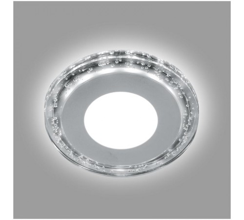 Светильник светодиодный встраиваемый круг AL2330, 6W, 480 Lm, 4000К и подсветка 4000К, белый  29584  FERON