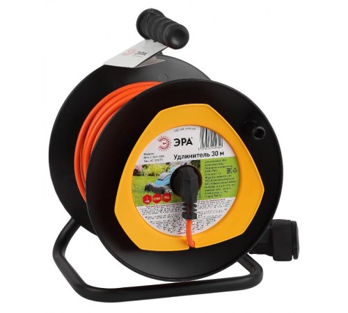 Удлинитель силовой ЭРА RPx-1-2x1-30m на п. катушке б/з 1 гн 30м ПВС 2x1  Б0046833  ЭРА