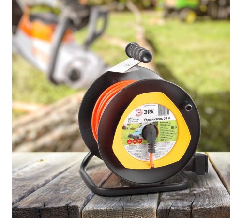 Удлинитель силовой ЭРА RPx-1-2x1-30m на п. катушке б/з 1 гн 30м ПВС 2x1  Б0046833  ЭРА