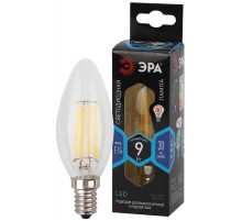 Лампа светодиодная F-LED F-LED B35-9w-840-E14 (филамент, свеча, 9Вт, нейтр, E14)  Б0046995  ЭРА