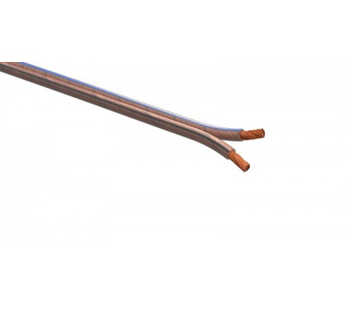 A-250-S Акустический кабель 2х2,5 мм2 прозрачный, 100м (4/84)  Б0048275  ЭРА