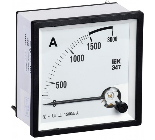 Амперметр Э47 1500/5А кл. точн. 1,5 72х72мм  IPA10-6-1500-E  IEK