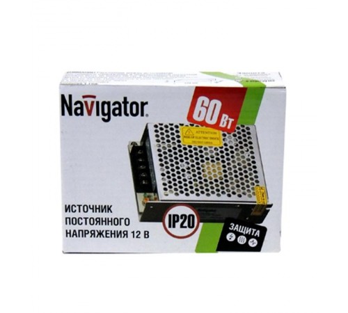 Драйвер для светодиодной ленты LED ND-P60-IP20-12V 60Вт 12В IP20  71465  Navigator
