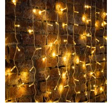 Гирлянда "Светодиодный Дождь" 2х1,5м, постоянное свечение, прозрачный провод, 230 В, диоды ТЕПЛЫЙ БЕЛЫЙ, 192 LED  235-306-6  NEON-NIGHT