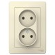 Blanca Молочный С/У Розетка 2-ая без заземления без шторок, 16А, 250В  BLNRS000022  SE