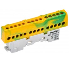 TEKFOR Шина PE "земля" изол на универсальном держателе 6х9-14-ЖЗ  TF-NN10-14-KL-K52  IEK