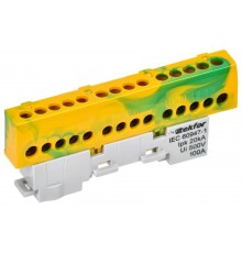 TEKFOR Шина PE "земля" изол на универсальном держателе 6х9-14-ЖЗ  TF-NN10-14-KL-K52  IEK