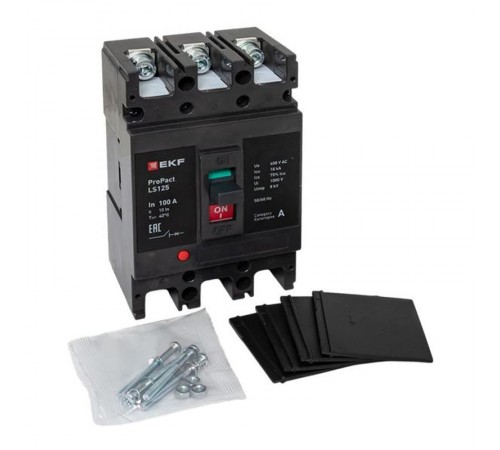 Выключатель автоматический LS125 18кА 3P 100А ProPact EKF  mccb-125-18-3-100-ls  EKF