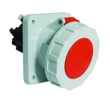 Розетка панельная наклон 15гр. 63A 5p 400V 6h IP67 Quick-Connect фланец 114 x 114 I 120307-Bals I Bals