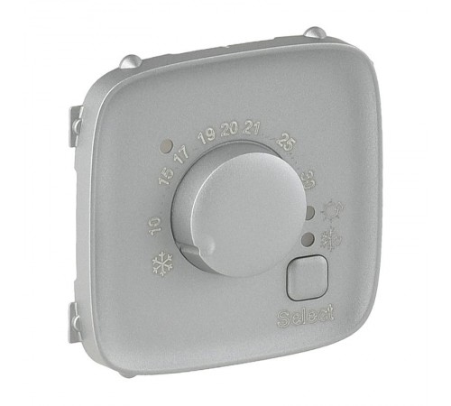 Valena ALLURE Алюминий Накладка термостата комнатного электронного  755317  Legrand