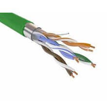 Кабель витопарный, категории 6, U/UTP, 4 пары, 23 AWG, LSZH нг(A)-HFLTX, для внутренней прокладки,зеленый, коробка 305 м  500001  SPL