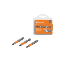 Набор бит PH1x50, односторонних, сталь CrV, Е 1/4", 10 шт., "Гранит"   SQ1019-0324  TDM