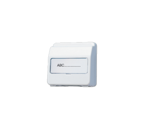 Крышка пружинная для штепсельных розеток с фиксатором и полем для надписи 2329 мм; белая  CD554KLWW  Jung