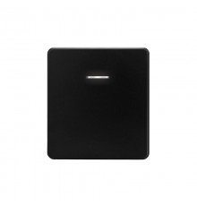 Выключатель ROUND 1 кл проходной (переключатель) с подсветкой 10А с/у оникс  KR-78-0716-3  Kranz