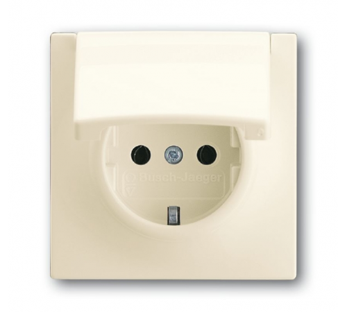 Розетка SCHUKO 16А 250В с крышкой, серия impuls, цвет слоновая кость  2018-0-1488   2CKA002018A1488  ABB