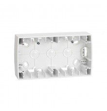 Simon 82 Монтажная коробка для накладного монтажа, 2 поста, 158х89х27мм, S82, S82N, белый  82760-30  Simon