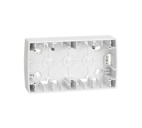 Simon 82 Монтажная коробка для накладного монтажа, 2 поста, 158х89х37мм, S82, S82N, белый  82761-30  Simon