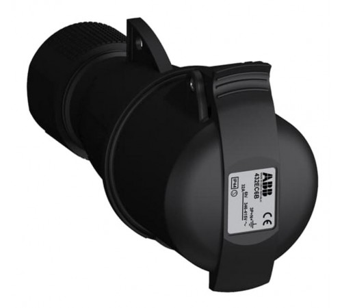 Розетка кабельная Easy<(>&<)>Safe 432EC6B,32А,3P+N+E,IP44,6ч, черн  2CMA103592R1000  ABB