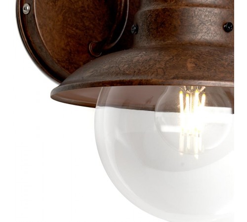 Светильник декоративный уличный PL571 60W 230V E27 268*242*215мм коричневый (на стену вниз)  11625  Feron