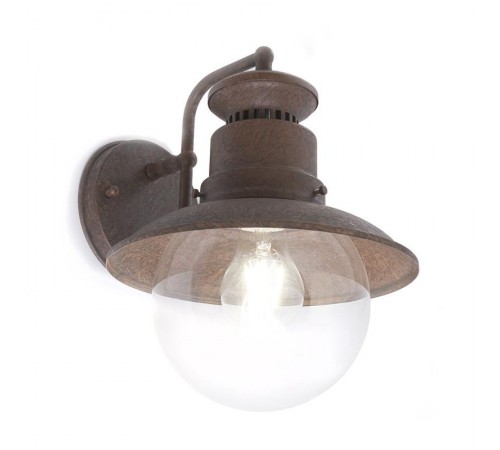 Светильник декоративный уличный PL571 60W 230V E27 268*242*215мм коричневый (на стену вниз)  11625  Feron