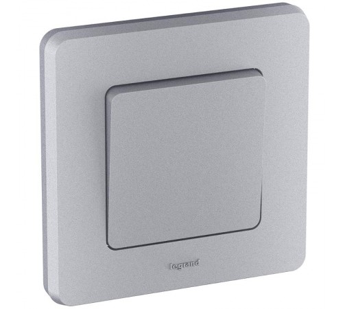 Inspiria Алюминий Выключатель 1-клавишный С/У без рамки  673602  Legrand