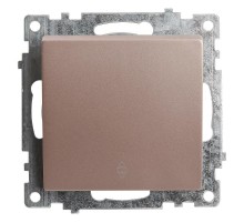 Переключатель 1-клавишный (механизм), 250В, 10A, серия Катрин, GLS10-7105-02, шампань  39590  STEKKER