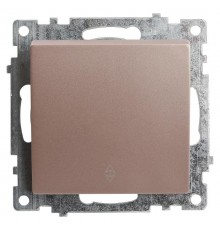Переключатель 1-клавишный (механизм), 250В, 10A, серия Катрин, GLS10-7105-02, шампань  39590  STEKKER