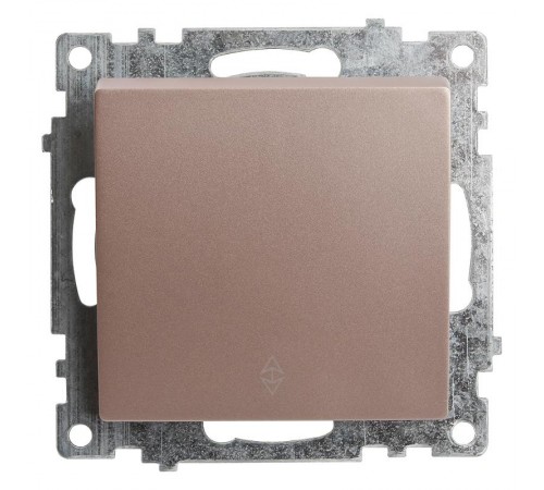 Переключатель 1-клавишный (механизм), 250В, 10A, серия Катрин, GLS10-7105-02, шампань  39590  STEKKER