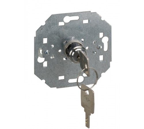 Simon 75 Механизм Кнопочный выключатель системы управления с поворотным механизмом и ключом (вынимается в положении "в  75520-39  Simon